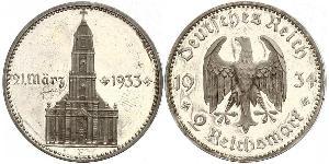 2 Reichsmark Nazi Germany (1933-1945) Silver 