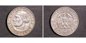 2 Reichsmark Nazi Germany (1933-1945) Silver Martin Luther