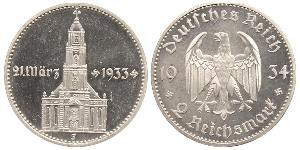 2 Reichsmark Nazi Germany (1933-1945) Silver 