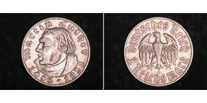 2 Reichsmark Nazi Germany (1933-1945) Silver Martin Luther