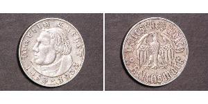 2 Reichsmark Nazi Germany (1933-1945) Silver Martin Luther