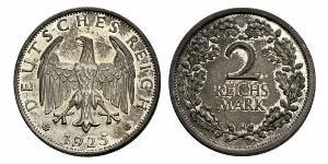2 Reichsmark Weimar Republic (1918-1933) Silver 