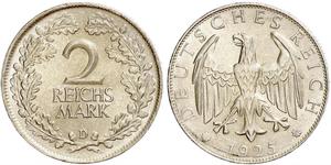 2 Reichsmark Weimar Republic (1918-1933) Silver 