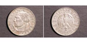 2 Reichsmark Третий рейх (1933-1945) Серебро Лютер, Мартин