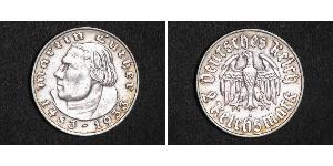 2 Reichsmark Третий рейх (1933-1945) Серебро Лютер, Мартин