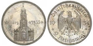 2 Reichsmark Третий рейх (1933-1945) Серебро 