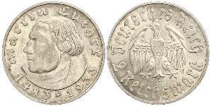 2 Reichsmark Третий рейх (1933-1945) Серебро Лютер, Мартин