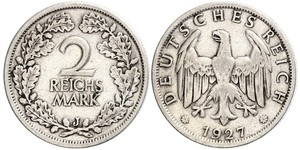 2 Reichsmark Веймарська республіка (1918-1933) Срібло 