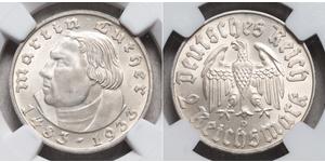 2 Reichsmark Третій рейх (1933-1945) Срібло Мартін Лютер