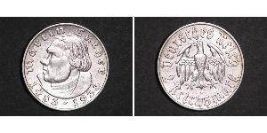 2 Reichsmark Третій рейх (1933-1945) Срібло Мартін Лютер