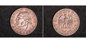 2 Reichsmark Третій рейх (1933-1945) Срібло Мартін Лютер