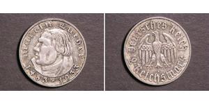 2 Reichsmark Третій рейх (1933-1945) Срібло Мартін Лютер