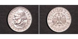 2 Reichsmark Третій рейх (1933-1945) Срібло Мартін Лютер