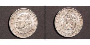 2 Reichsmark Третій рейх (1933-1945) Срібло Мартін Лютер