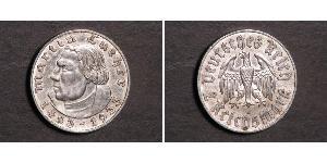 2 Reichsmark 納粹德國 (1933 - 1945) 銀 馬丁·路德