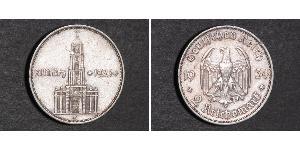 2 Reichsmark 納粹德國 (1933 - 1945) 銀 