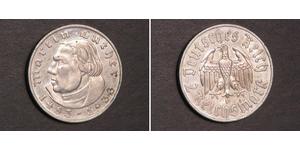 2 Reichsmark 納粹德國 (1933 - 1945) 銀 馬丁·路德