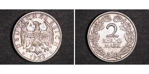2 Reichsmark 魏瑪共和國 (1919 - 1933) 銀 