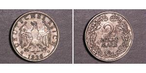 2 Reichsmark 魏瑪共和國 (1919 - 1933) 銀 