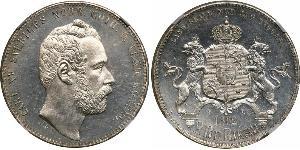 2 Riksdaler Schweden Silber Karl XV. (Schweden) (1826 - 1872)