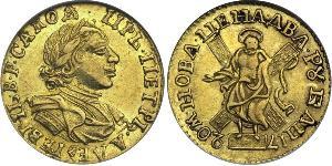 2 Ruble Russian Empire (1720-1917) Gold Peter the Great (1672-1725)