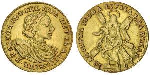 2 Rublo Impero russo (1720-1917) Oro Pietro I di Russia(1672-1725)
