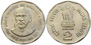 2 Rupee Indien (1950 - ) Kupfer/Nickel 