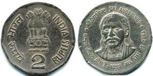 2 Rupee Indien (1950 - ) Kupfer/Nickel 