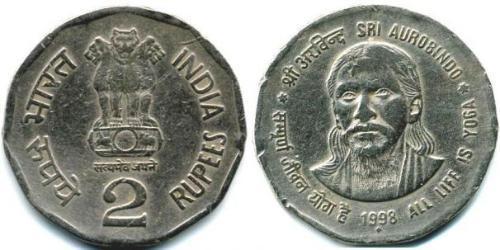 2 Rupee Indien (1950 - ) Kupfer/Nickel 