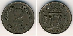 2 Santims Letonia Bronce 
