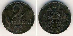 2 Santims Letonia Bronce 