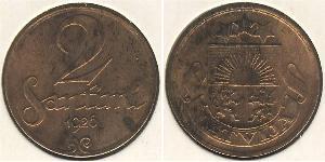2 Santims Letonia Bronce 