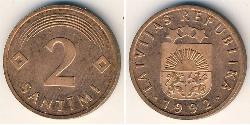 2 Santims Letonia (1991 - ) Bronce 