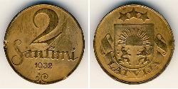 2 Santims Letlönj Bronze 