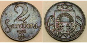 2 Santims Letlönj Bronze 