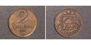 2 Santims Letlönj Bronze 
