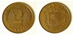 2 Santims Letlönj Bronze 