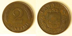 2 Santims Lettland Bronze 