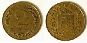 2 Santims Lettonia Bronzo 