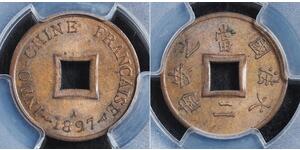 2 Sapeque Indochina francesa (1887-1954) Cobre 