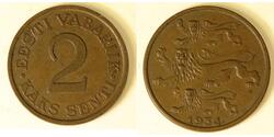 2 Sent Estonia (Republic) (1918 - ) Bronce 