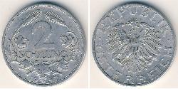 2 Shilling Besetztes Nachkriegsösterreich Aluminium 