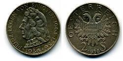 2 Shilling Federal State of Austria (1934-1938) Argento 