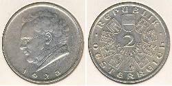 2 Shilling Prima repubblica austriaca (1918-1934) Argento 