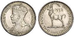 2 Shilling Southern Rhodesia (1923-1980) Argento Giorgio V (1865-1936)