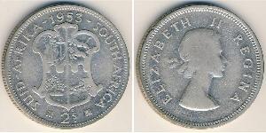 2 Shilling Sudafrica (1910 - ) Argento 