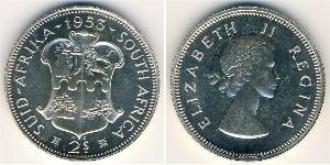 2 Shilling Sudafrica (1910 - ) Argento 