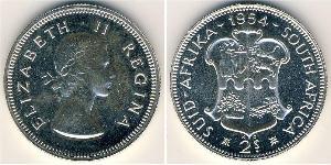 2 Shilling Sudafrica (1910 - ) Argento 