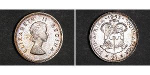 2 Shilling Sudafrica (1910 - ) Argento 