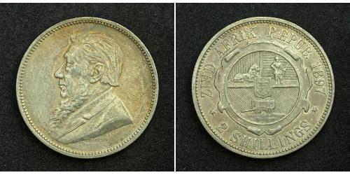 2 Shilling Sudafrica (1910 - ) Argento Paul Kruger (1825 - 1904)